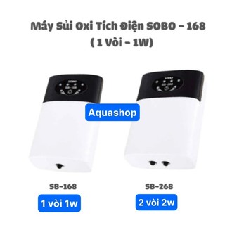 Sủi oxy tích điện siêu êm sobo sb168 1 vòi và sb268 2 vòi, máy sủi oxy cho bể cá cảnh