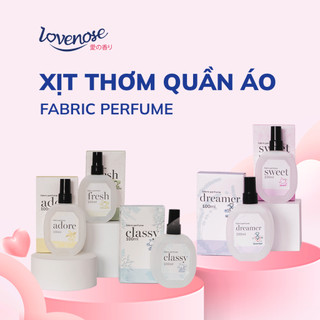 Xịt thơm quần áo Lovenose 100ml chiết xuất tinh dầu thiên nhiên thơm mát khửi mùi hôi và mang lại hương thơm lâu dài