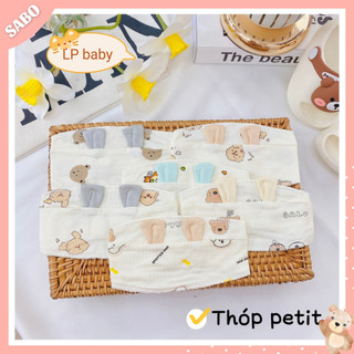  Che Thóp Cho Bé Sơ Sinh Chất Thun Lạnh Petit Siêu Mềm Mát Họa Tiết Đáng Yêu 