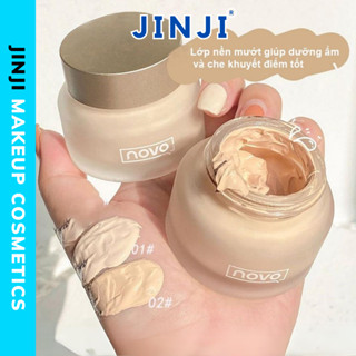  Kem nền NOVO che khuyết điểm dưỡng ẩm bền màu lâu trôi chính hãng kèm dụng cụ JINJI 