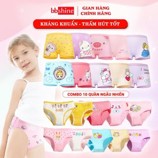Combo 10 quần chip bé gái nhiều họa tiết đáng yêu BBShine, Quần chip cotton cao cấp nhiều màu sắc xinh xắn – C030
