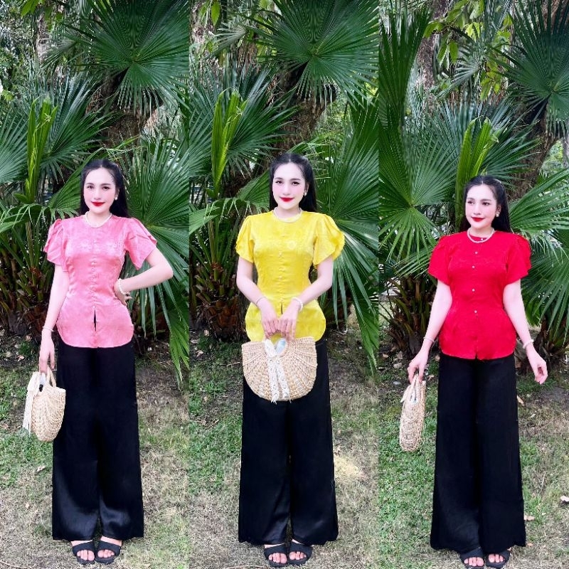 SÉT BÀ BA GẤM NÚT NGỌC DUYÊN DÁNG