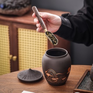 Hũ, Bình đựng trà bằng gốm (cỡ lớn, rất khít)