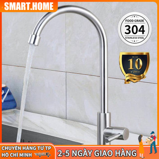 10 năm không hư hỏng Vòi rửa chén lạnh siêu bền, Vòi rửa chén bát lạnh inox xịn đúng SUS 304 phi 18, Vòi bếp cao cấp