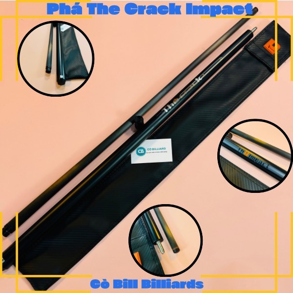 Cơ bida lỗ thuần phá The crack impact (ngọn full carbon)