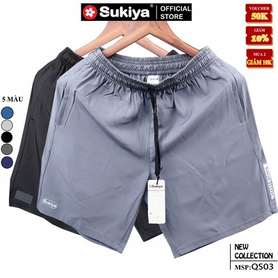 COMBO 2 Quần Đùi Nam Thể Thao SUKIYA Chất Vải Dày Dặn Đẹp Mát QS03