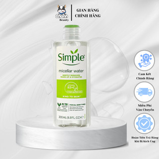 Tẩy Trang Simple Dịu Nhẹ Micellar Cleansing Water 200ml