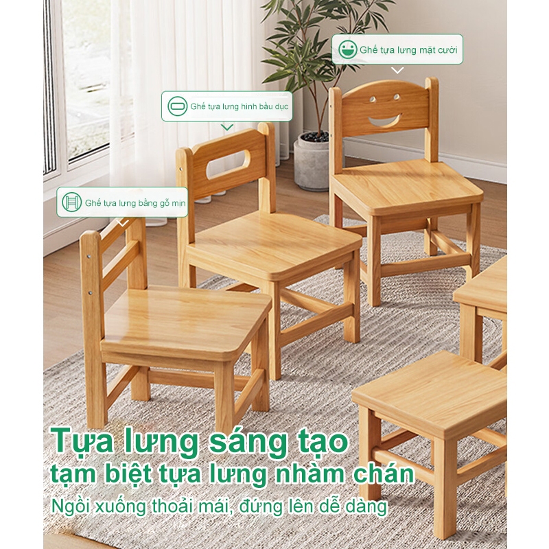 HEINO Ghế Trẻ Em Bằng Gỗ  Ghế Gỗ Có Tựa Cho Bé Chất Liệu  An Toàn Cho Sức Khỏe | BigBuy360 - bigbuy360.vn