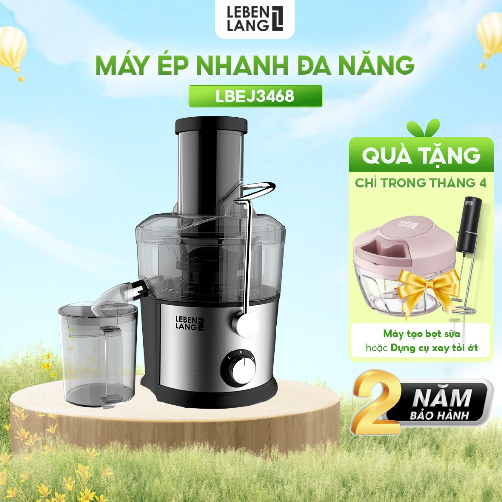 Máy Ép Trái Cây LEBENLANG công suất 800W, dung tích 1100ml, bảo hành 24 tháng - LBEJ3468