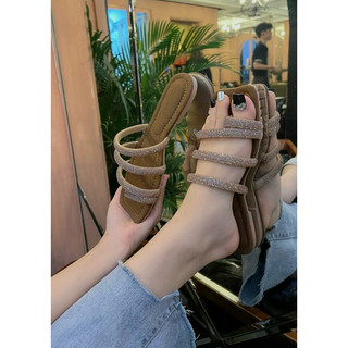 Dép bệt xỏ ngón đính đá H2STORE xinh xắn thời trang