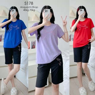 Đồ Bộ Nữ Mặc Nhà Đẹp Thun Cotton Co Giãn Ở Nhà Dễ Thương Quần Lửng Thoải Mái S178