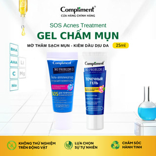 Chấm Mụn AHA-BHA-PHA Salicylic Compliment No Problem, Kem Giảm Mụn Sưng Viêm, Gel Kiềm Dầu Tái Tạo Da Ngừa Lão Hóa 25ml