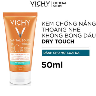 Kem chống nắng Vichy Capital Soleil không gây nhờn rít, không màu Sunscreen SPF50/PA+++ 50ml