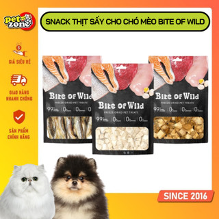 Snack thịt sấy khô cho chó mèo Bite Of Wild - Ức gà sấy, Cá hồi sấy, Cá trứng sấy