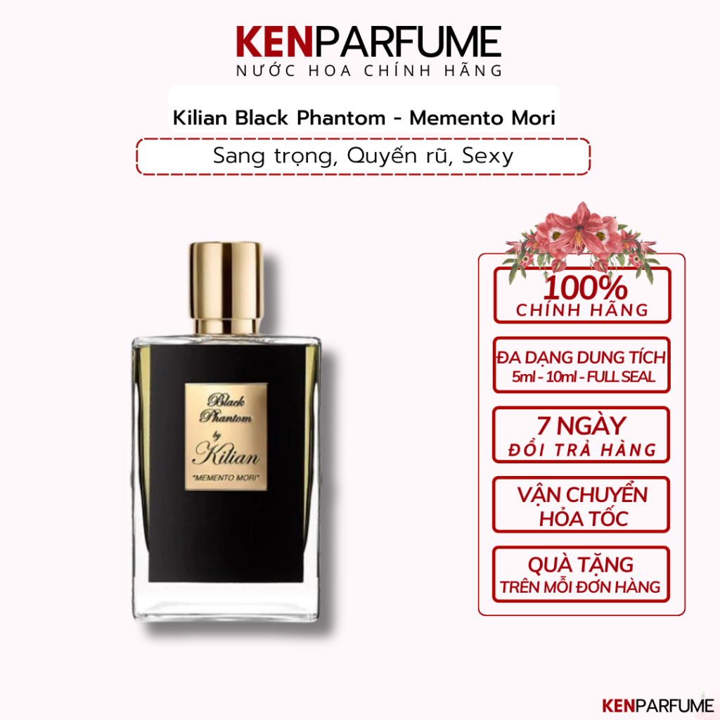 Nước Hoa Unisex Nam Nữ Black Phantom Memento Mori Edp| Ngọt Ngào Cuốn Hút Như Socola