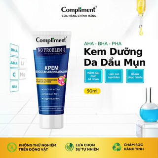 Kem Dưỡng Da Dầu Mụn Compliment No Problem Cấp Ẩm AHA BHA PHA Giảm Mụn Mờ Thâm Phục Hồi Tái Tạo 50ml