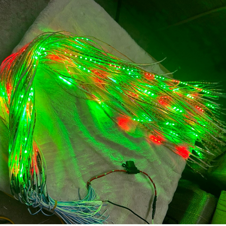 Combo 10 Dây led nháy đuổi 1 mét 7 màu  điện 12v và 24v