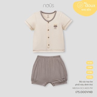 Bộ quần áo cộc tay Nous dành cho bé trai, bé gái họa tiết đáng yêu chất liệu thông thoáng từ 0-3 tháng đến 9-12 tháng