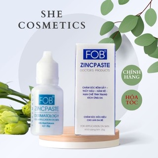 Zincpaste FOB 25g - Chống Rôm Sảy, Hăm Kẽ, Nước Ăn Chân, Thủy Đậu Và Các Tổn Thương Nung Mủ, Rỉ Dịch