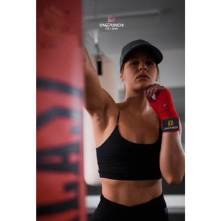 Combo Găng Tay hở ngón Boxing + Đai Quấn Cổ Tay tập boxing, gym, Onepunch Chính hãng