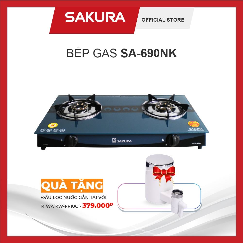 Bếp Gas Đôi SAKURA SA-690NK - Bảo Hành 24 Tháng Chính Hãng