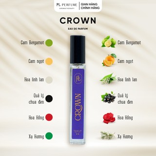 Nước hoa unisex crown pl perfume dạng xịt 10ml mùi hương cam bergamot, mạnh mẽ, độc đáo hương cũ