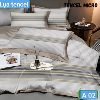 Bộ drap gối Tencel  vải nhập Hàn Quốc đỉnh cao mát , mềm mại { drap và 3 áo gối}IB CHỌN MÀU