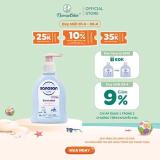 (MamanBébé chính hãng) SỮA DƯỠNG ẨM SANOSAN BABY CARE LOTION CHO DA KHÔ VÀ NHẠY CẢM 200ML