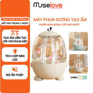 Máy Phun Sương Tạo Độ Ẩm Không Khí DELADEP Máy Xông Tinh Dầu Dung Tích 3L, Độ Ồn Thấp Thư Giãn Dễ Ngủ