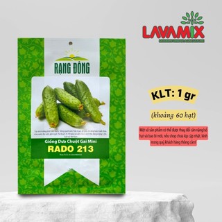 Hạt giống Dưa Chuột Gai Mini Rado 213 (1g~60 hạt) hiệu Rạng Đông trồng quanh năm, dễ chăm sóc | Green House