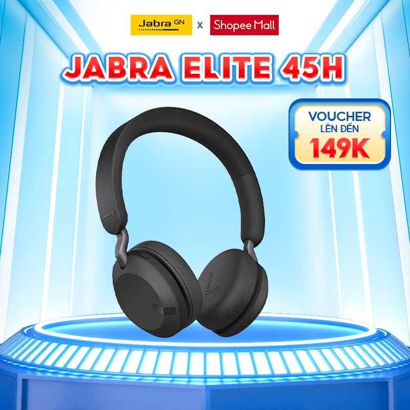 Tai Nghe Bluetooth Chụp Tai On-ear JABRA ELITE 45H | 2 microphone | Hàng Chính Hãng