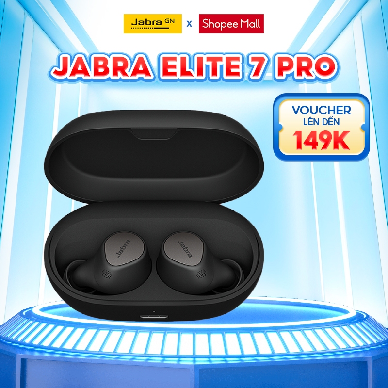 Tai Nghe True Wireless Jabra Elite 7 Pro Sạc Không Dây Chống Ồn ANC 4 Microphone - Hàng Chính Hãng