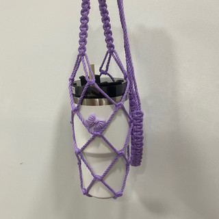Túi đựng bình nước bình giữ nhiệt đeo chéo sợi len macrame - CHEN