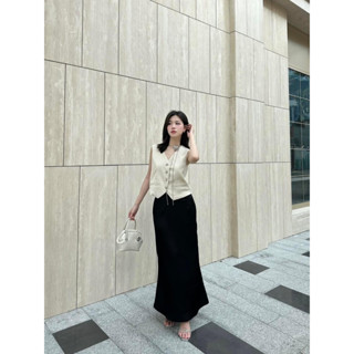 Ceci Cela - Chân váy lụa dáng dài đuôi cá Silk