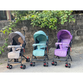 Xe đẩy gấp gọn 3 tư thế Jiawababy có tay kéo tiện lợi