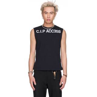 Áo thun sát nách unisex - beuter "c.i.p access" black washed tank top