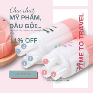 Bộ chai chiết mỹ phẩm 4 trong 1, chai rỗng chiết mỹ phẩm 3 trong 1 tiện lợi