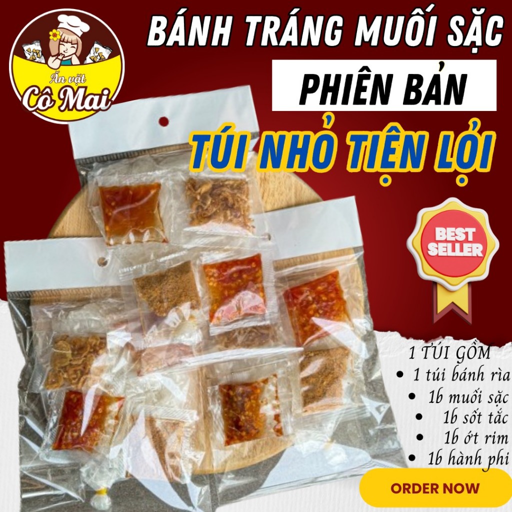 (Phiên Bản Tiện Lợi) Bánh Tráng Muối Sặc Phiên Bản Túi Nhỏ Tiện Lợi