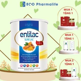 Sữa bột Enlilac SureLac Plus, dinh dưỡng cao, năng lượng toàn diện cho người ốm bệnh và sau phẫu thuật- 400g/900g