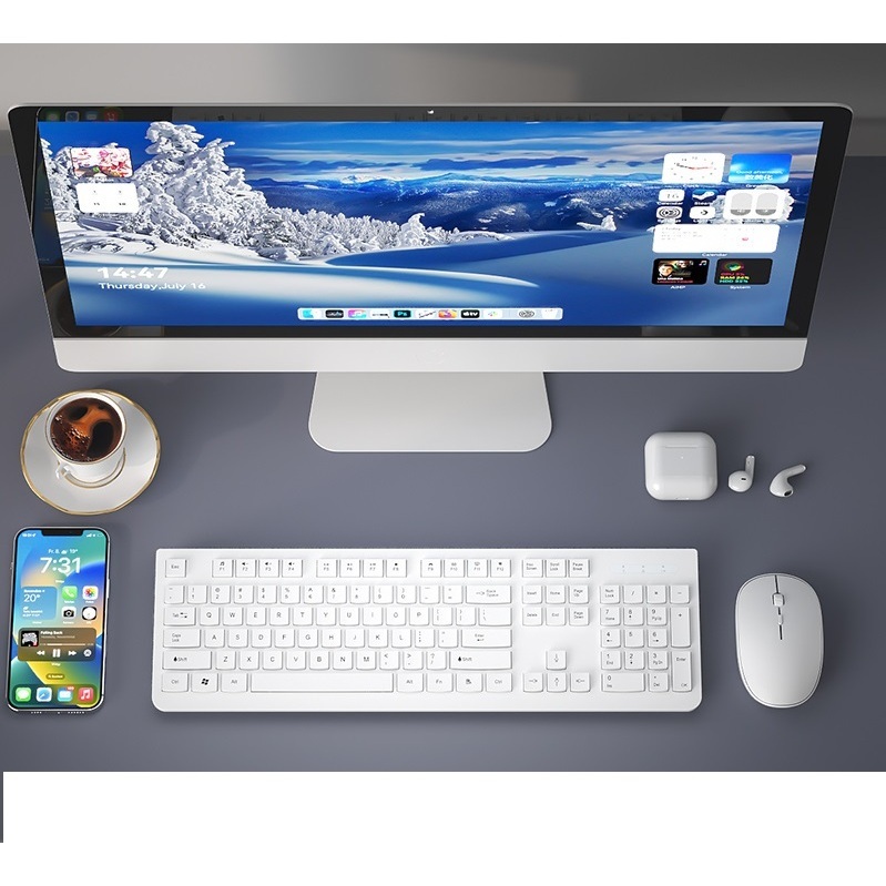 Bàn Phím Máy Tính Có Dây HP Slim Màu Trắng Cho Sinh Viên Dân Văn Phòng Tặng Kèm Chuột Bảo Hành 6 Tháng | BigBuy360 - bigbuy360.vn