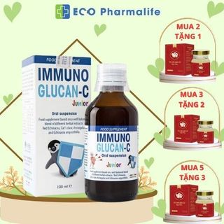Siro Immuno Glucan C (100ml)- Tăng cường sức miễn dịch và đề kháng cho bé, nâng cao sức khỏe, nhập khẩu chính hãng Italy