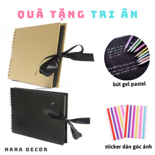 Sổ Còng BLACKOUT ⭐ẢNH THẬT⭐ Sổ Làm Bullet Journal Album Ảnh Handmade (Ruột Giấy Đen,Trơn) 60 Trang