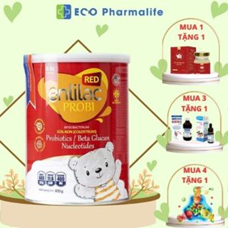 Sữa Enlilac Probi RED, Sữa chuyên biệt cho trẻ bất dung nạp lactose - Lon 400g_Ecopharmalife_[Tặng 1 hũ yến]