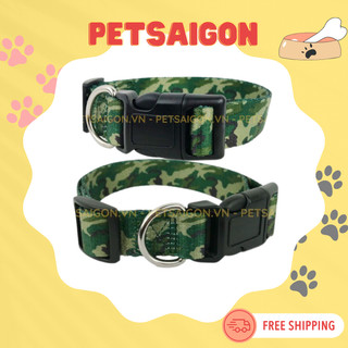 VÒNG CỔ HỌA TIẾT CAMO CHO CHÓ ĐẾN 60KG