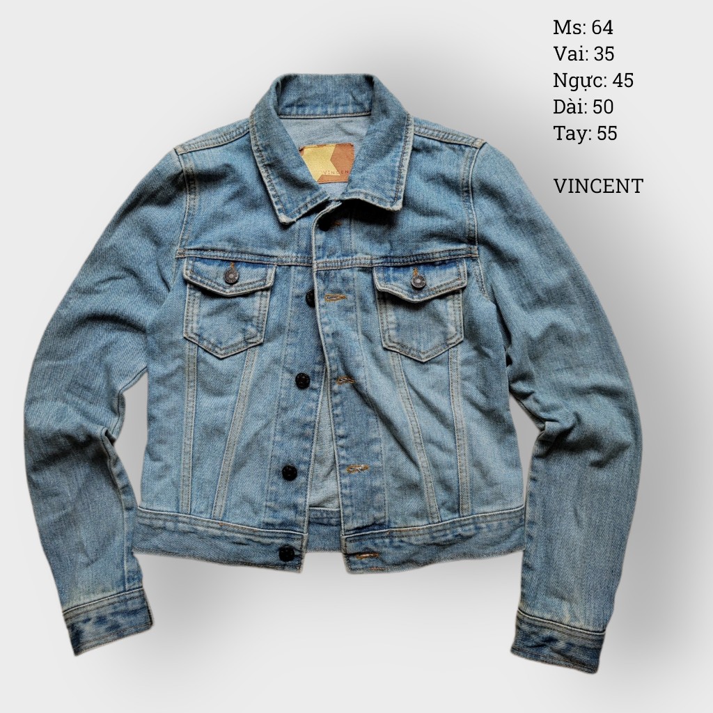 Áo khoác jean, sơ mi jean, jean jacket, denim shirt, denim jacket nữ 2nd [1]