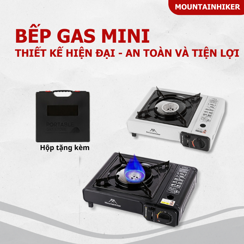 [KÈM HỘP] Bếp Gas Mini Du Lịch Cao Cấp - Bếp Gas Dã Ngoại Công Suất Lớn Dễ Dàng Mang Đi Camping Cắm Trại