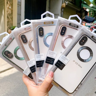 Ốp lưng dẻo cho iphone x,xs,xs max hở táo iris viền xi bảo vệ camera