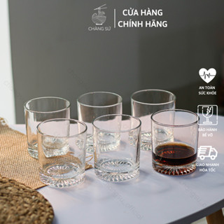Bộ 6 ly rock thủy tinh uống whisky - Set 6 cốc uống rượu tây phong cách hiện đại - Ly thủy tinh cao cấp - Vỡ 1 đổi 1