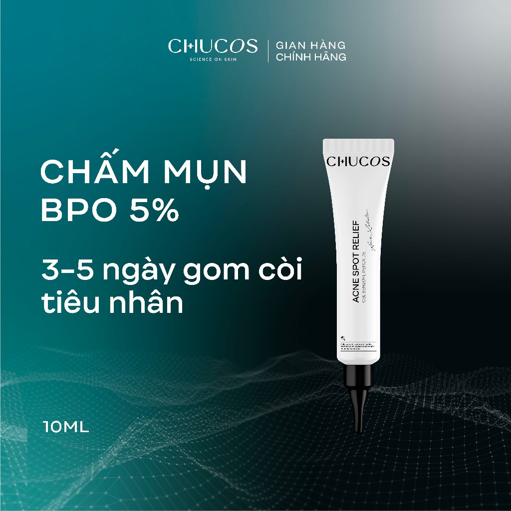Gel Chấm Mụn, Giảm Sưng Đỏ Acne Spot Relief Chucos 5% BPO 10ml