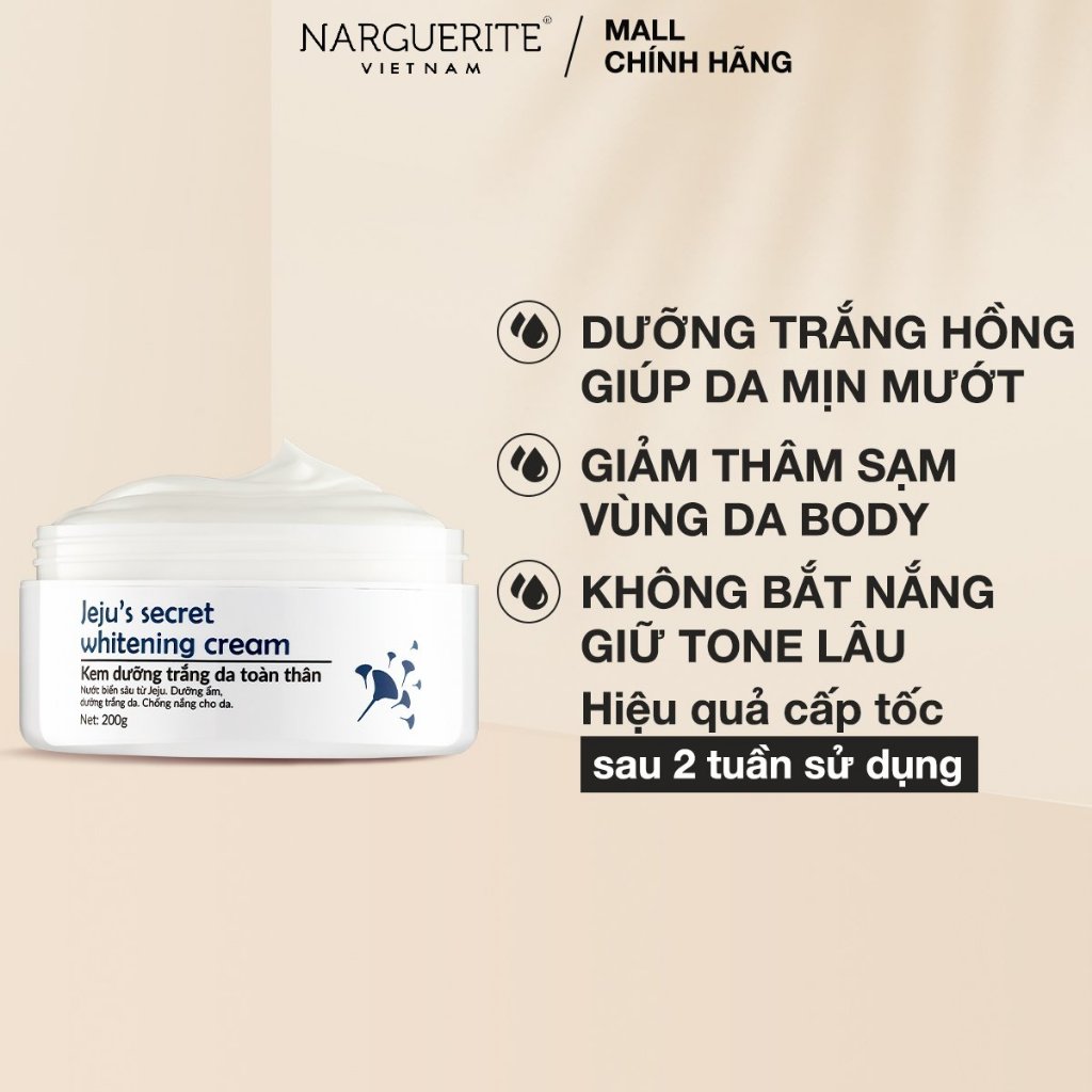 Kem dưỡng trắng da toàn thân Narguerite Jeju's Secret Cream 200g
